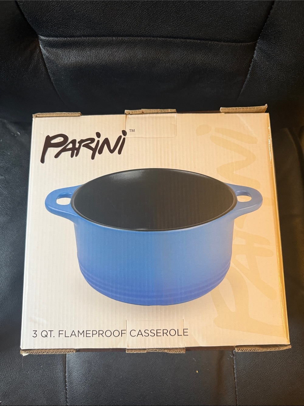 Parini Blue 3 Qt. Flameproof Casserole - Durable Everyday Dutch Oven
